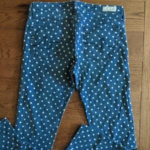 AG polka dot "Stevie Ankle" for Anthropologie 30R